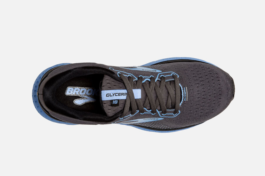 Brooks Glycerin 18 Road Löparskor Dam - Svarta/Blå - 3568-ZIXRN